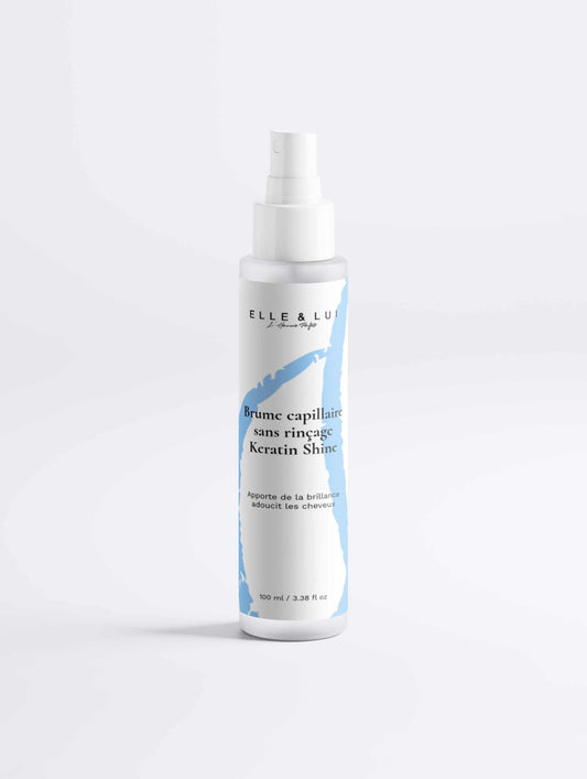 Brume capillaire sans rinçage Keratin Shine pour cheveux doux, brillants et renforcés